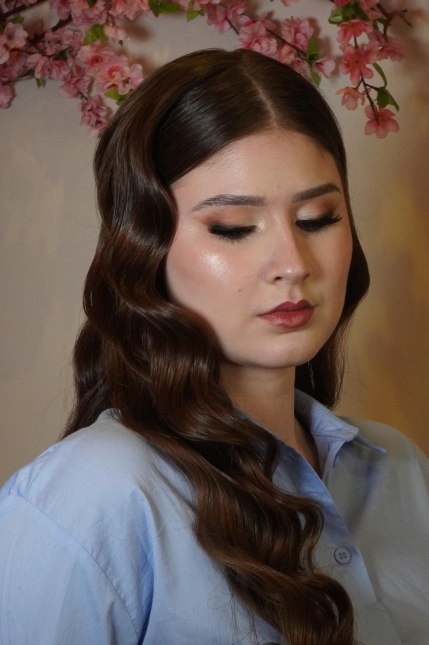 Penteado semipreso, meio preso solto