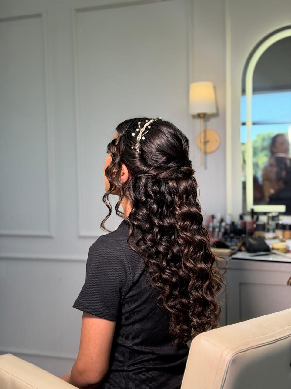 Cabelo cacheado, cachos com presilha